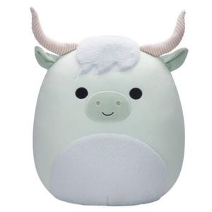 NWT Squishmallows 16" Iver The Mint Highland Cow Plush Toy